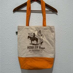 Howler brother bros orange canvas tote bag